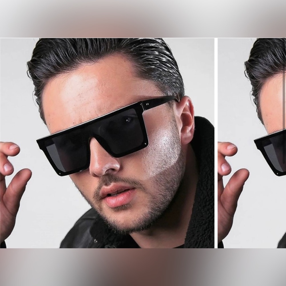 Oversized Square Sunglasses | Black - Picture 9 of 9